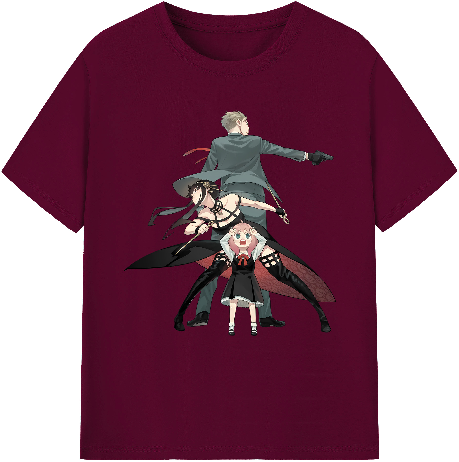 （画像用） SPY×FAMILY间谍家家酒 レディースカジュアルプリントTシャツ（綿100％）